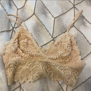 aerie Lace Bralette in Tan